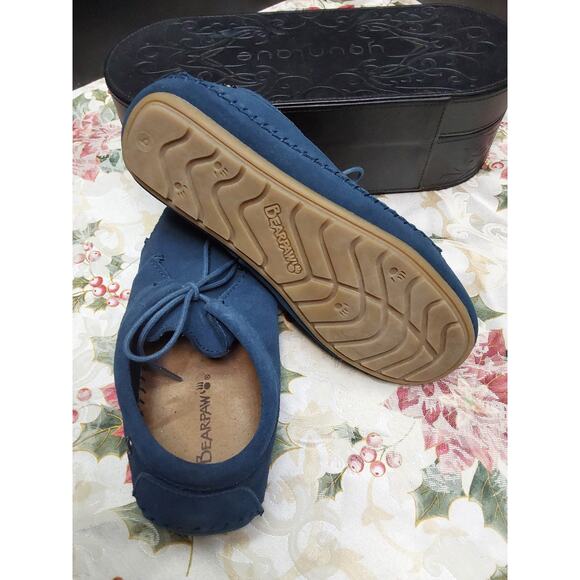 Bearpaw Ellen Cow Suede Shoes Moccasin style in blue Size US 9 1971 W-Ellen - Picture 4 of 5